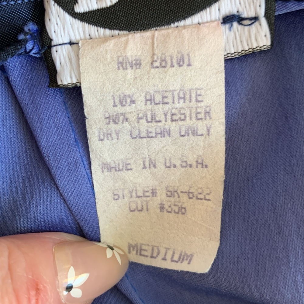 RAVE GIRL BLUE AND LIGHT BLUE PINSTRIPE MINISKIRT•size medium•excellent cond! - Picture 5 of 11